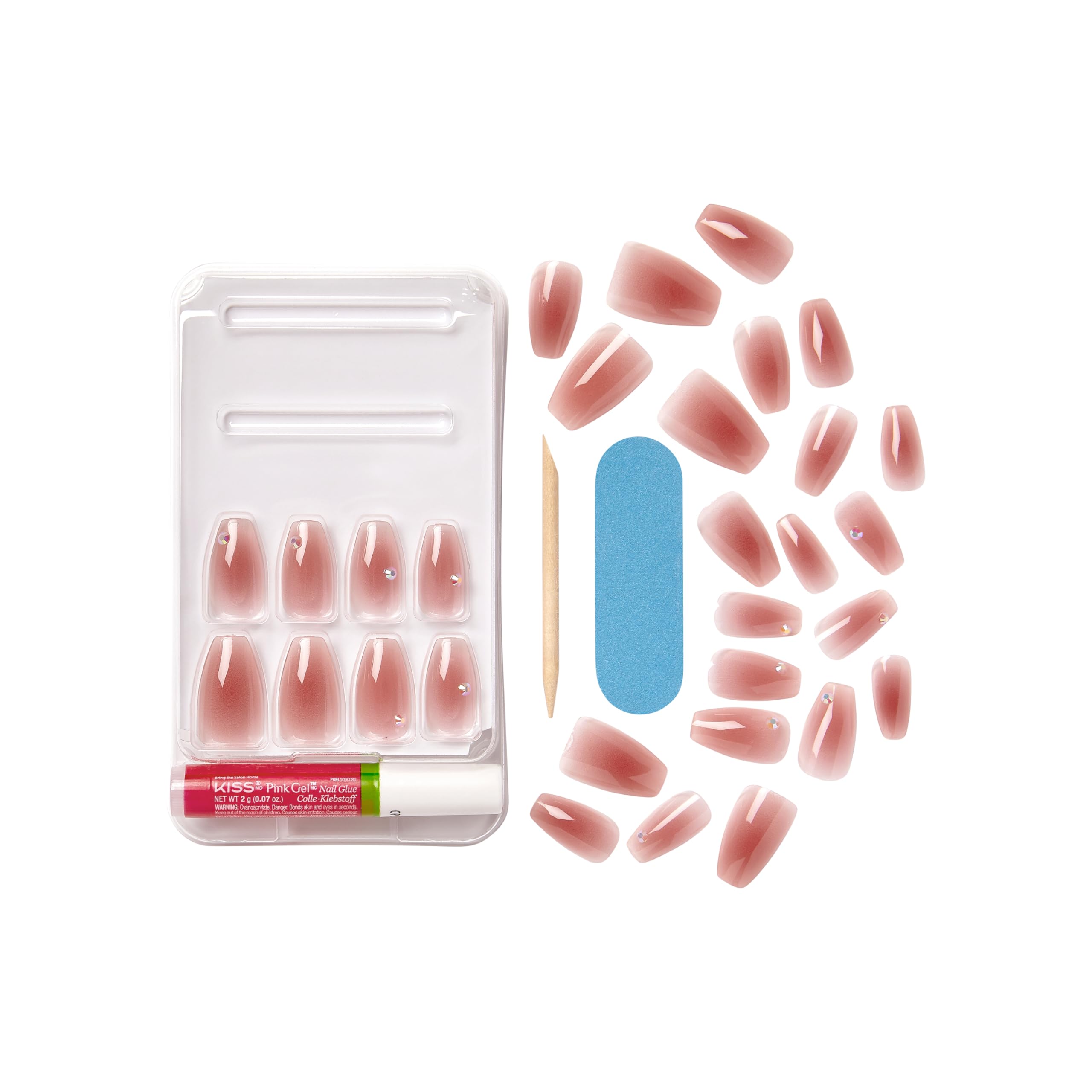 KISS sztuczne paznokcie Bare-But-Better Premium Nails - Shine