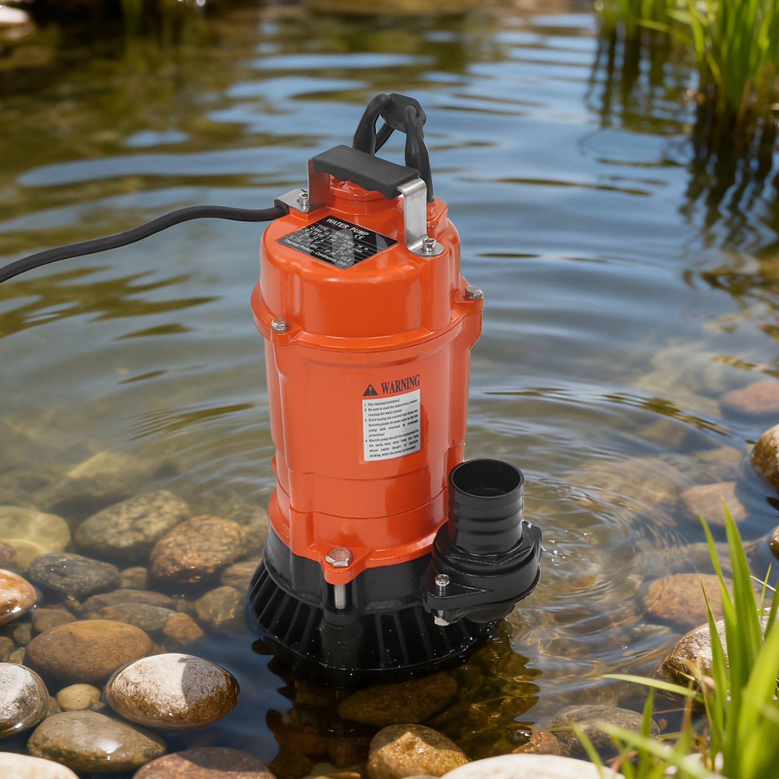 Pompa sommersa per acque sporche 750 W, 230 V, portata massima 19000 l/h, altezza massima di erogazione 18 m, grado di protezione IP68, pompa acque reflue con cavo di alimentazione allungato