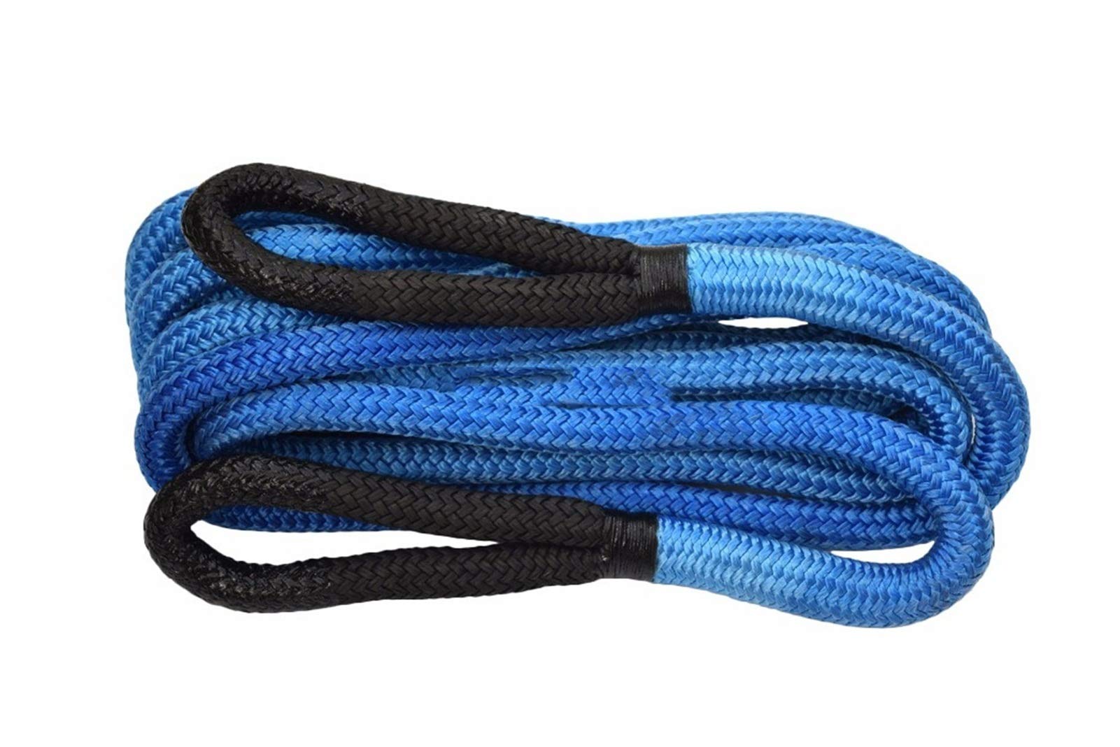 Winch Rope, Blue 7/8 Inch*30 Ft(22mm*9m) Kinetic Recovery Rope,Double Braided Nylon Energy,Towing