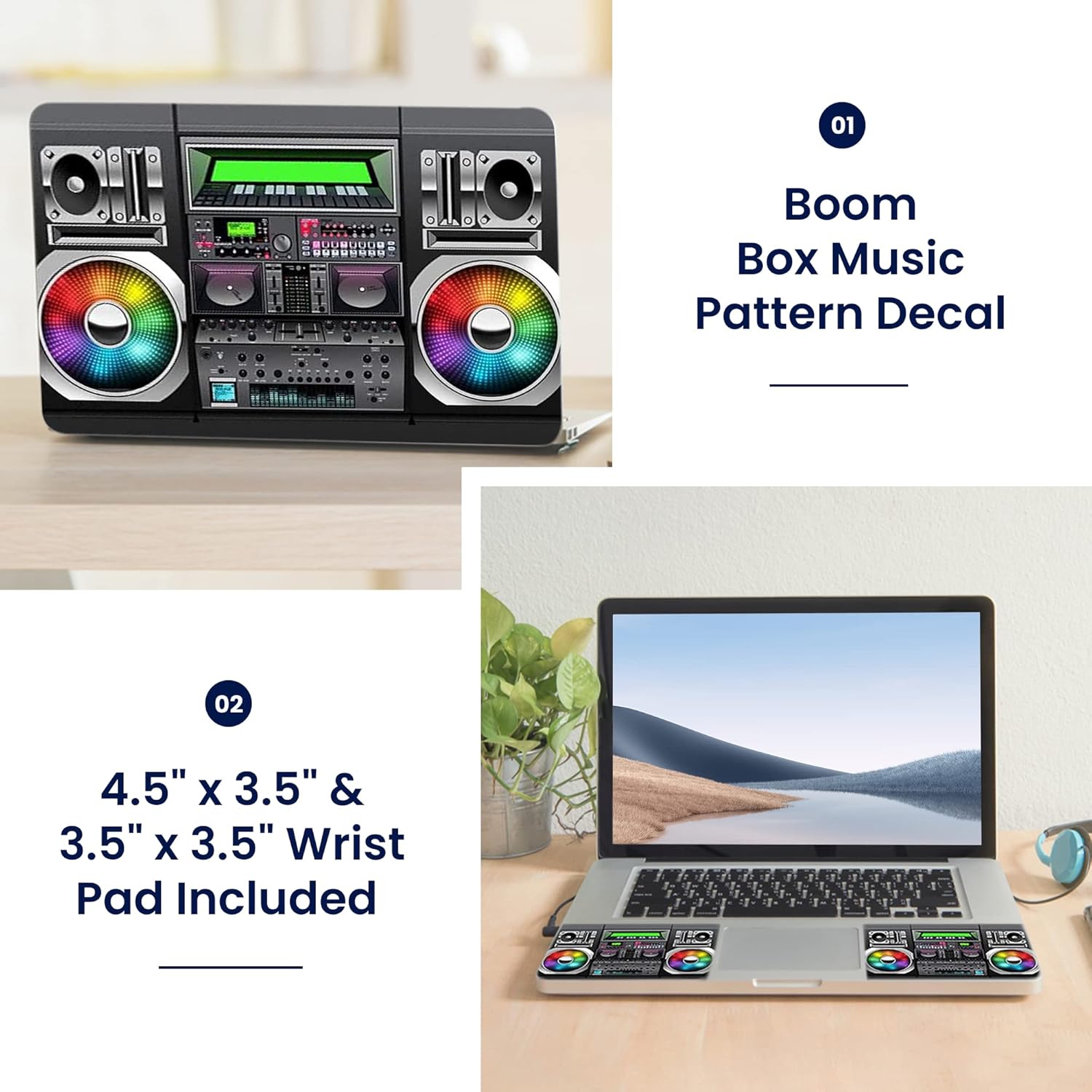 Boon Box Music Laptop Skin: 17-19" Reusable Cover & Pads 3 71ugpv08LOL. AC SL1500