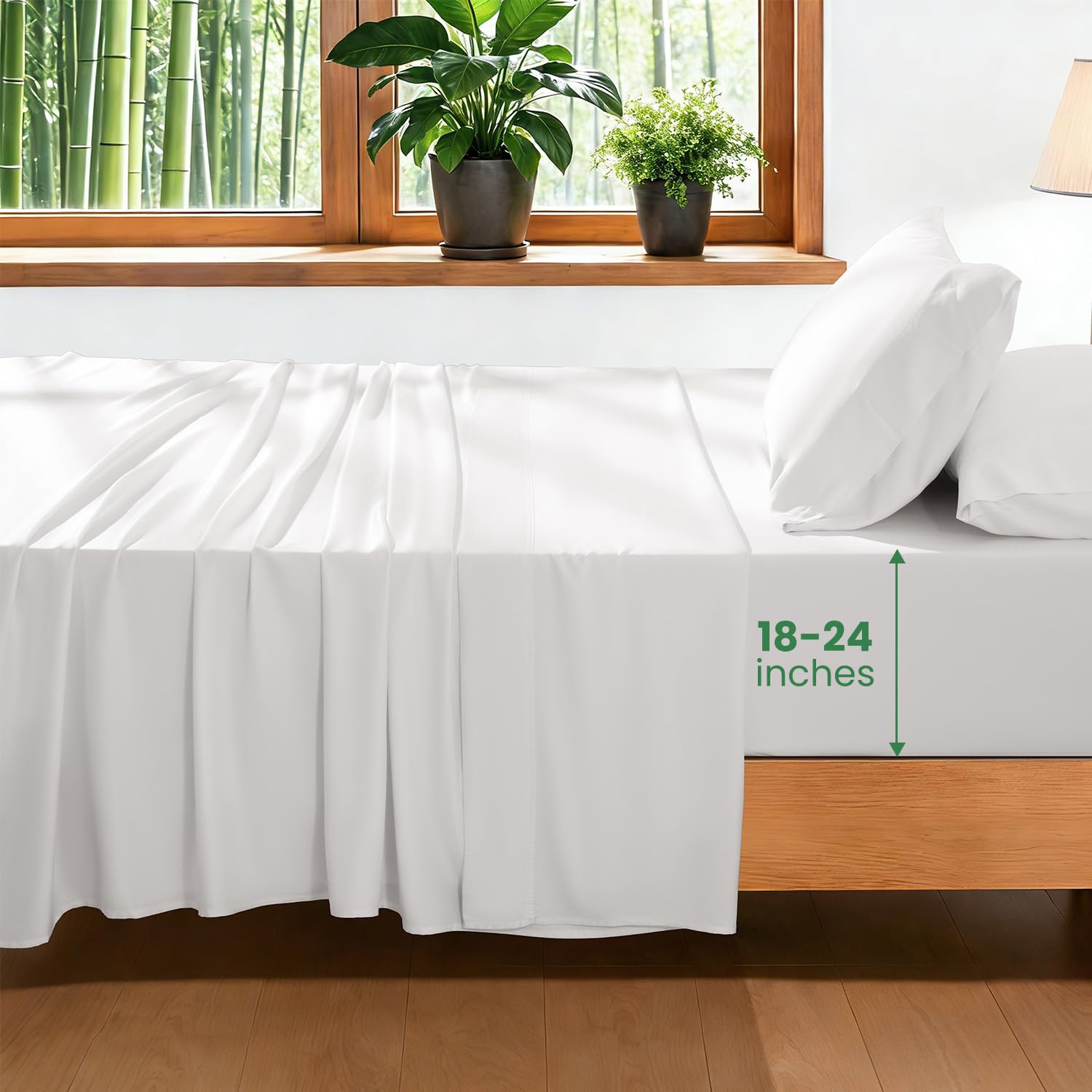 100% Viscose Derived from Bamboo_ Sheet Set 4Pcs, Extra Pocket