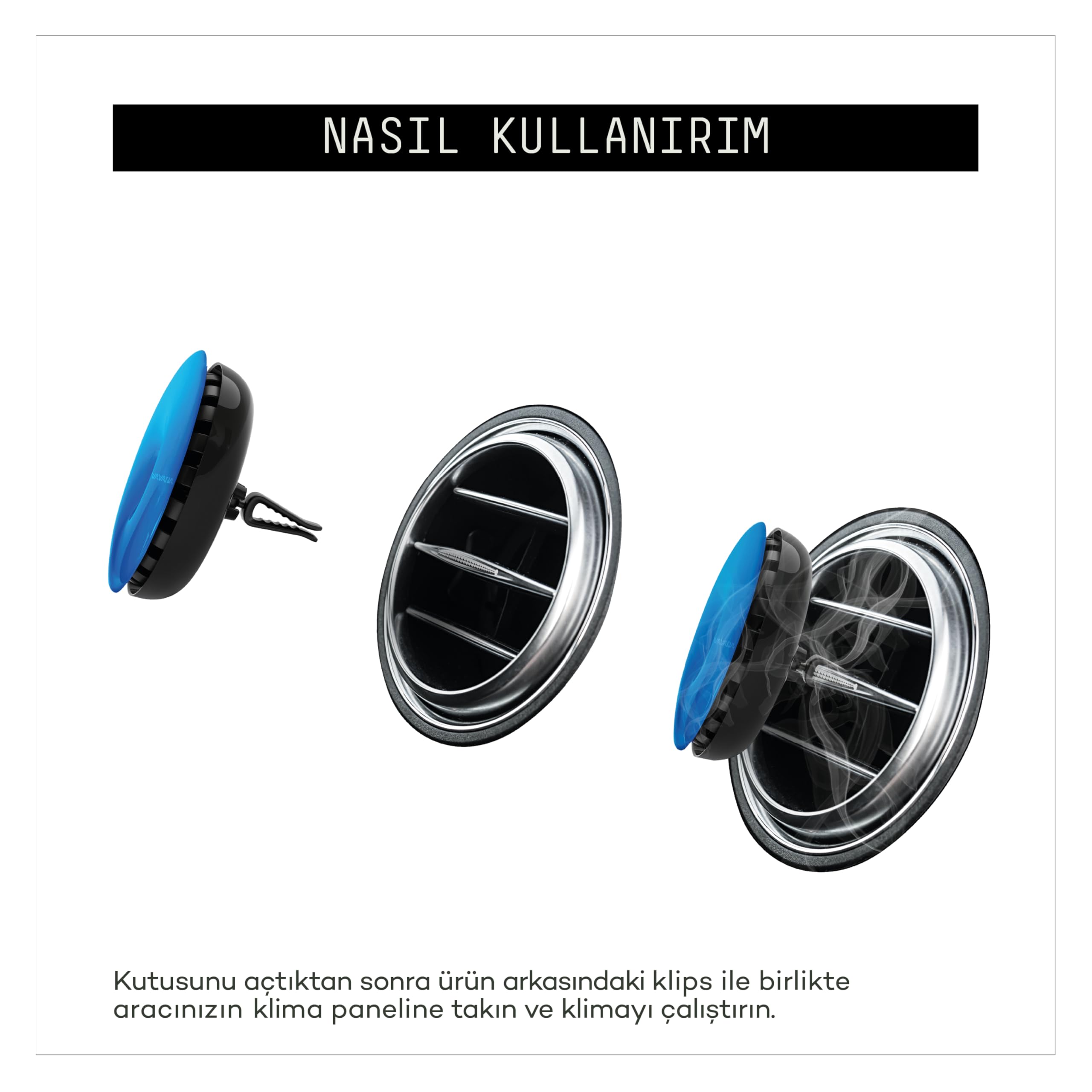 VAVANA Spin Araba Klima Kokusu - Profesyonel Otomobil Kokusu | BPA & Sıvı İçermez | 90 Gün Etkili - 2'li Set (ARTISTIC)