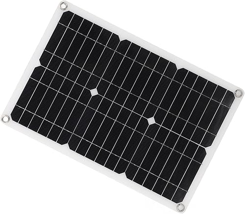 Miniatura 2 de Zerodis Panel solar portátil de 18 V 20 W, panel de carga solar monocristalino semi flexible impermeable para vehículos, RV yate, alto rendimiento,