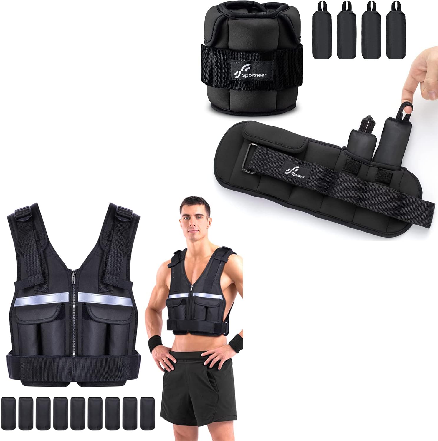 Ankle Weights with Weighted Vest