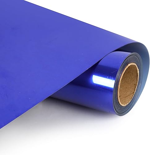 HTVVETUR Rollo de vinilo HTV de transferencia de calor, vinilo de poliuretano azul HTV de 12 pulgadas x 9 pies, para camisas, vinilo para planchar