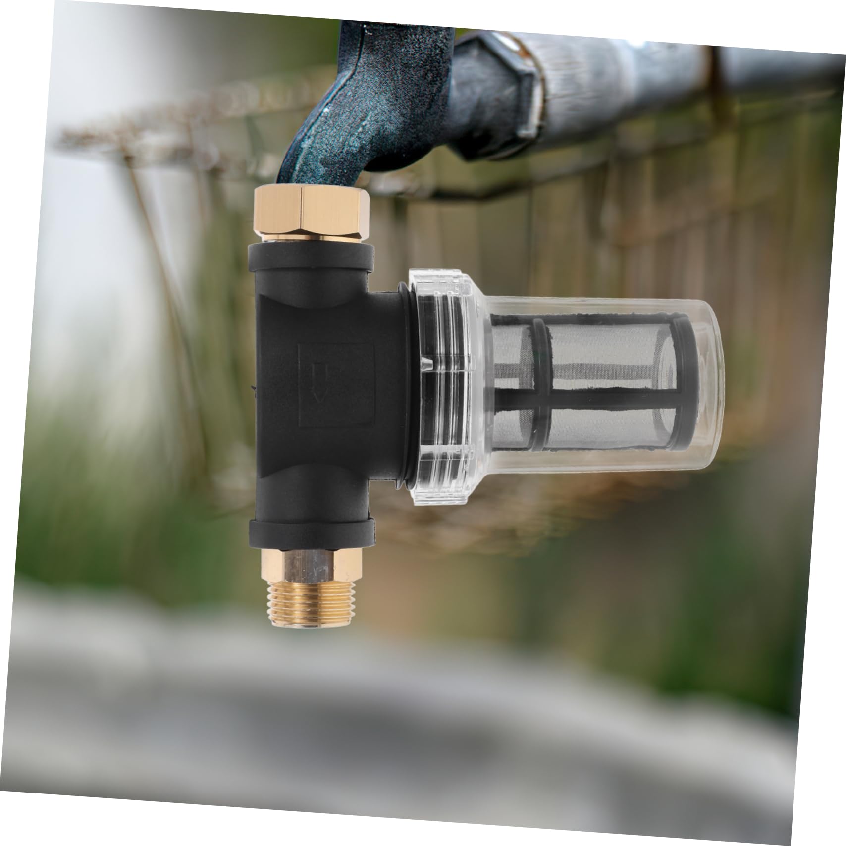 Luxshiny Filtro de Agua para Hidrolimpiadora y Grifo, Negro, Plástico Metal
