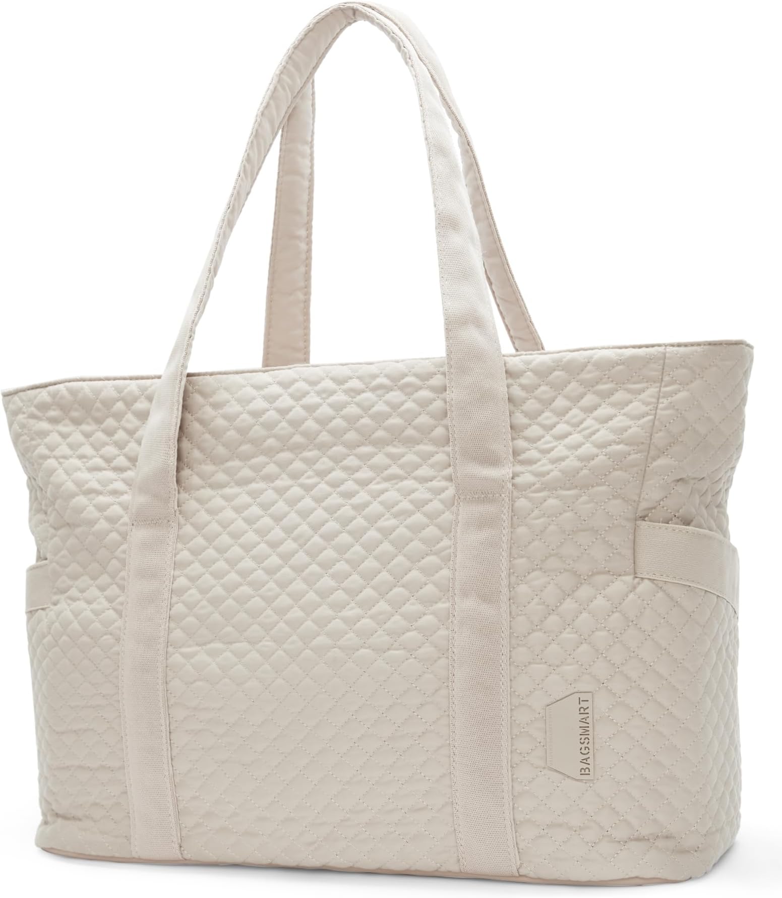 Crush Tote Bag for Women, 20L Puffer Work Tote with Zipper, Travel Essentials Quilted Nurse Hospital Bag