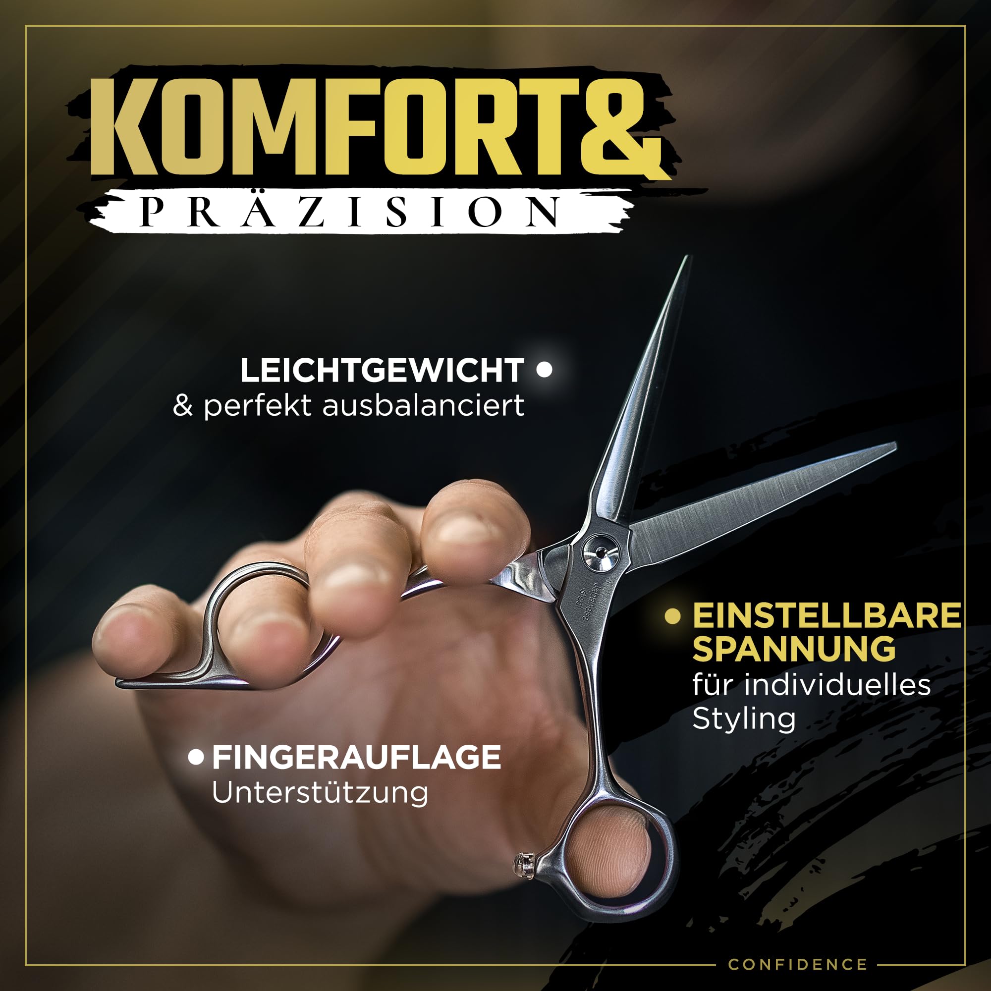 Fagaci Haarschneideschere 5.5" Japanischer Stahl für Ultrapräzise Schnitte, Haarschere mit Rasiermesserscharfen Klingen, Friseurschere Profi, Schere Haare Schneiden Extrem Langlebig, Frisörenschere
