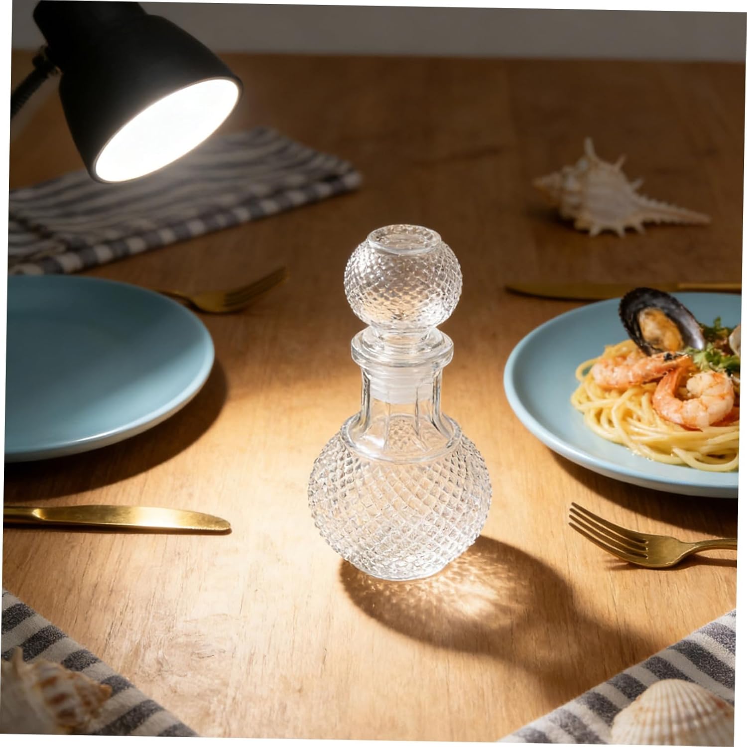 Glass Wine Decanter Transparent Liquor Dispenser Thickened Whiskey Bottle 6.49 Home Bar Dining Restaurant Hotel Banquet 1 pc