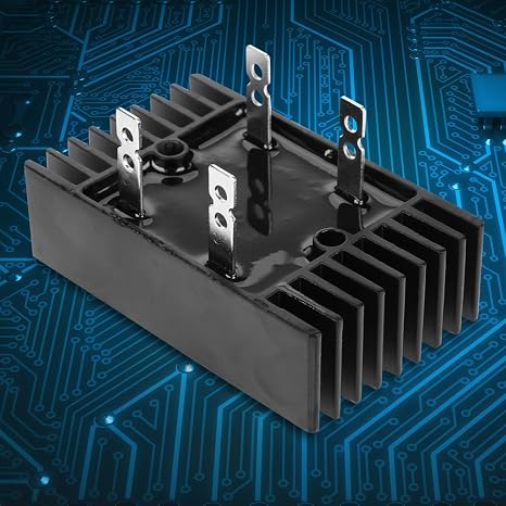 2-Phase Bridge Rectifier 100A 1600V | Full-Wave Silicon Diode AC to DC Converter with Aluminum Heat Sink | Heavy-Duty Metal Housing for Power Supply, Industrial Control Motor Drive