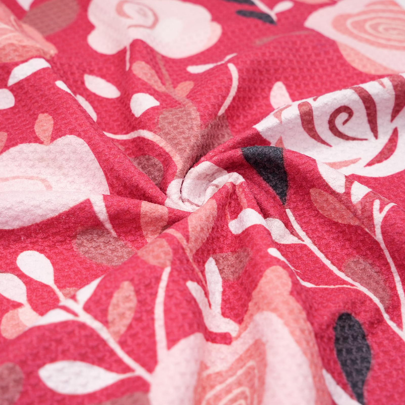 Eunzel Paño de cocina de microfibra de secado rápido con lazo para colgar para secar la cocina, 18 x 30 pulgadas, color rosa