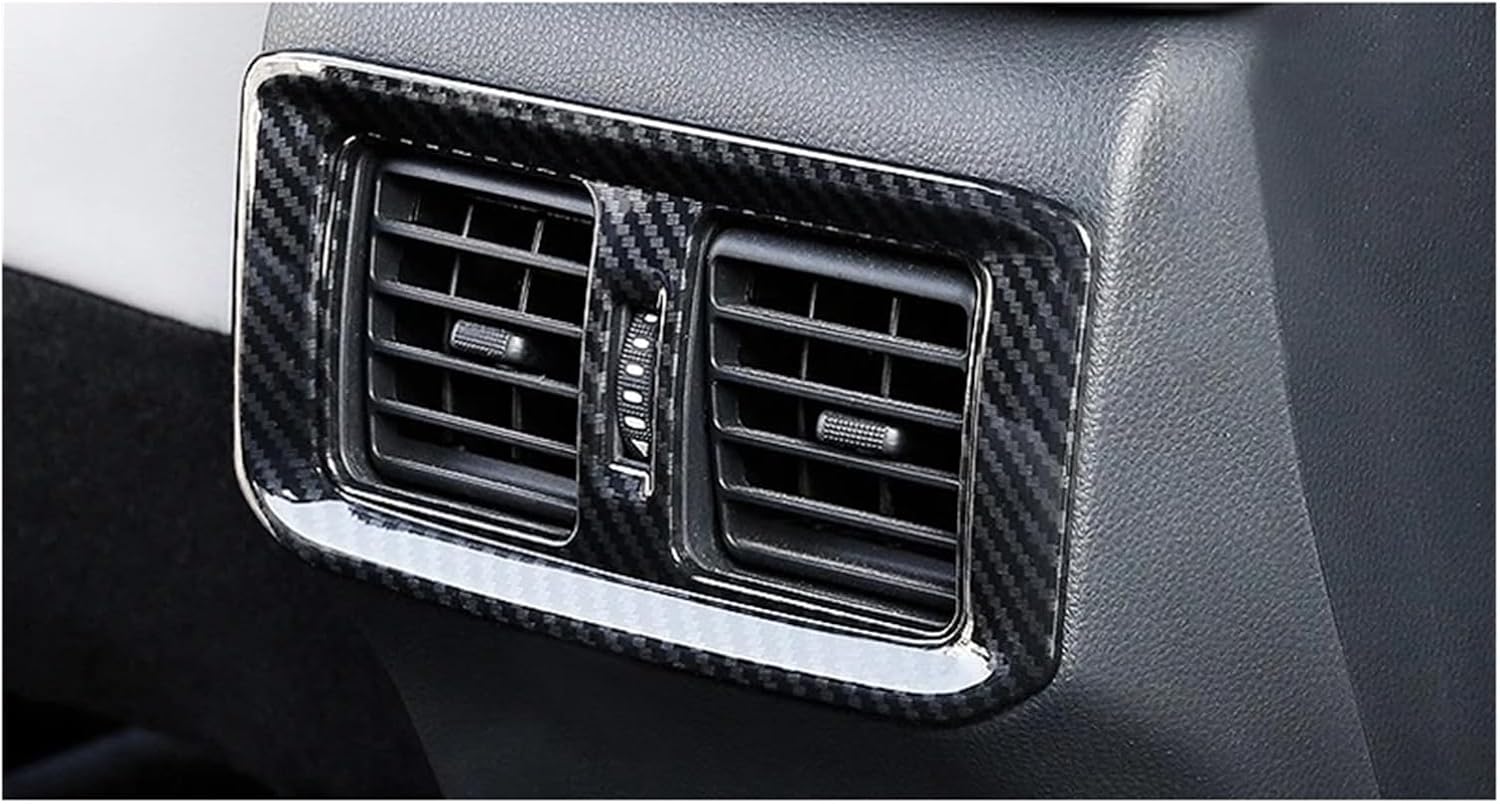 Automotive Air Conditioning Vents Fit for Toyota Fit for RAV4 XA50 2020 ABS Car Rear Air Conditioning Vent Outlet Trims Cover Stickers Accessories Nice-Looking(Carbon Fiber)