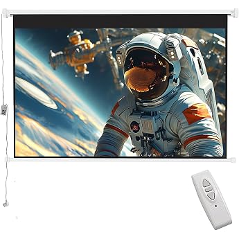INMOZATA Projector Screen Electric 84 Inches / 212 x 144 cm 169 Motor Screen