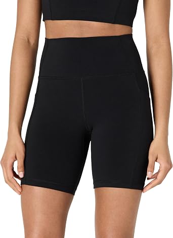 Amazon Essentials Women's Active FormFlex Buttery Soft High-Waist Yoga Cycling Biker Shorts