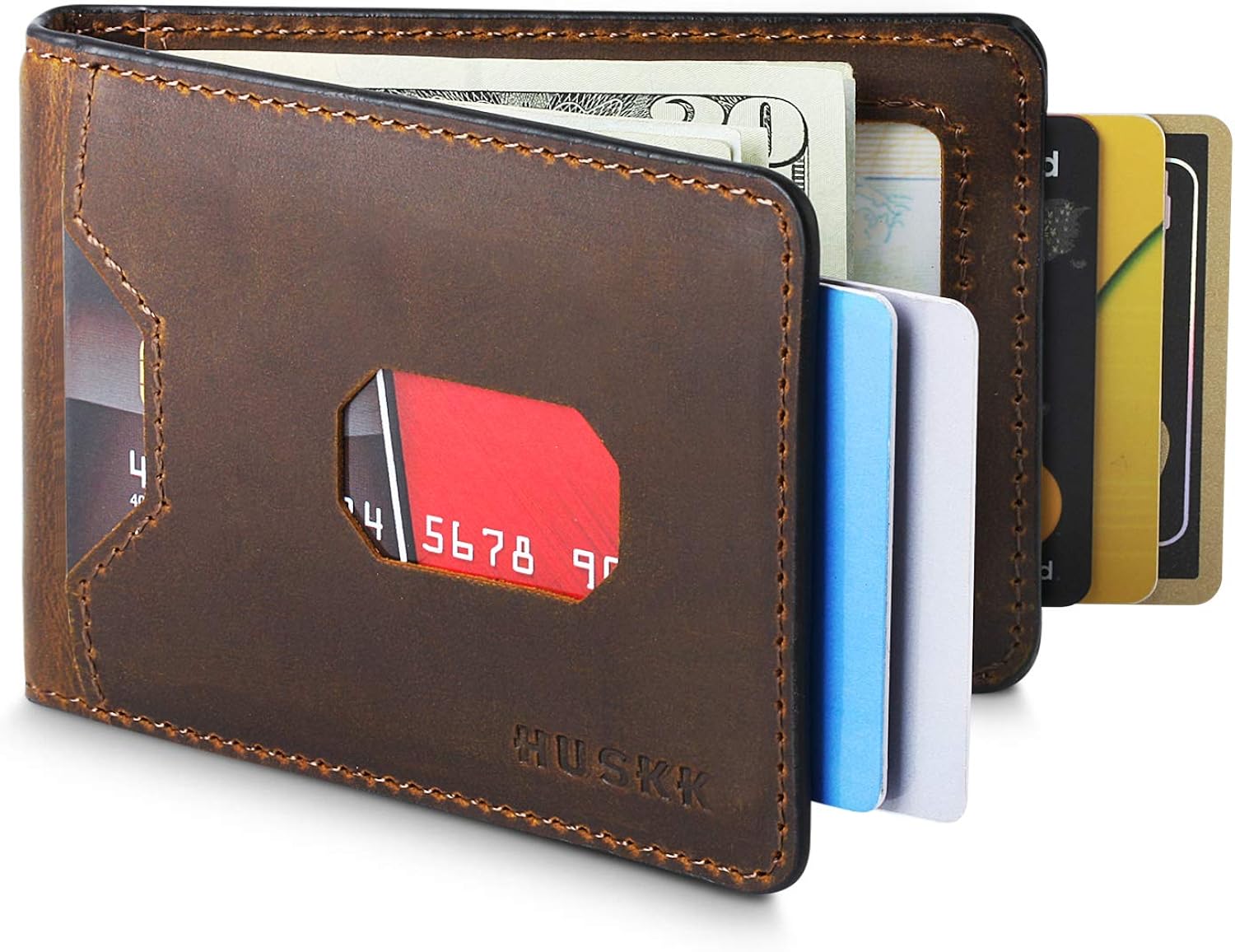 Men Wallet - RFID Minimalist Slim Front Pocket Card Travel Holder Clip CSBW