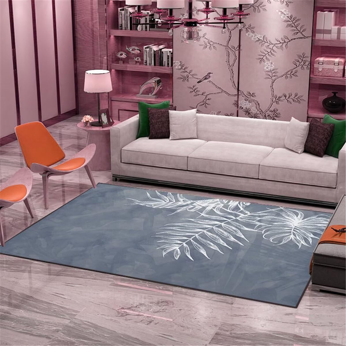 Tapis antidérapant et durable 180x280 cm grand tapis bleu de jeu