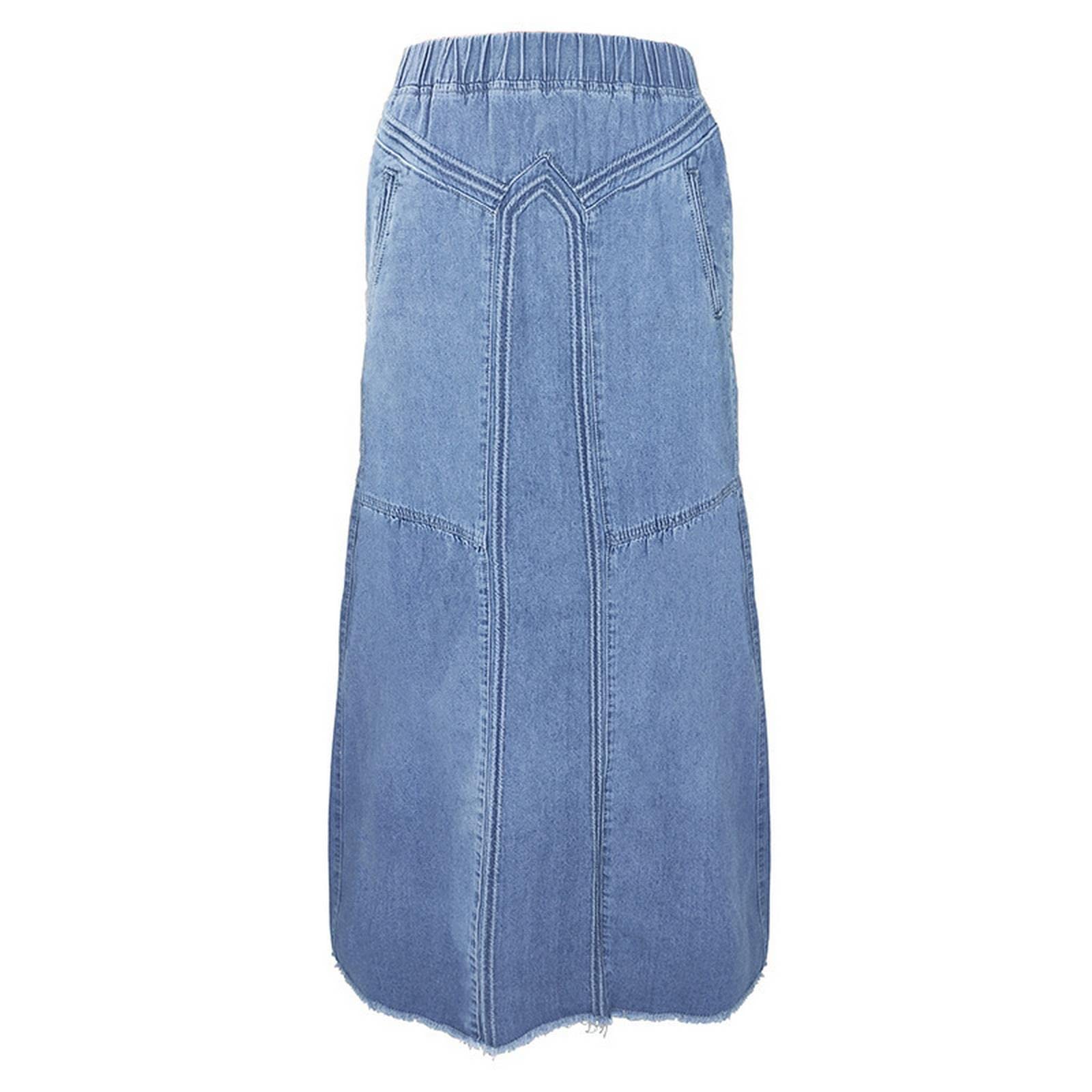 Gonna Donna Gonne Maxi in Denim Bohémien Oversize per Donne Sciolte Estate Falda Lady Boho Vintage Long Jean Gonna