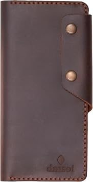 Premium Handmade Genuine Leather Mens Wallet 6 Credit Card or ID Card Slots Long Elegant Mens wallet Durable Bifold for Work Travel Gifts Everyday Carry Gift for Men