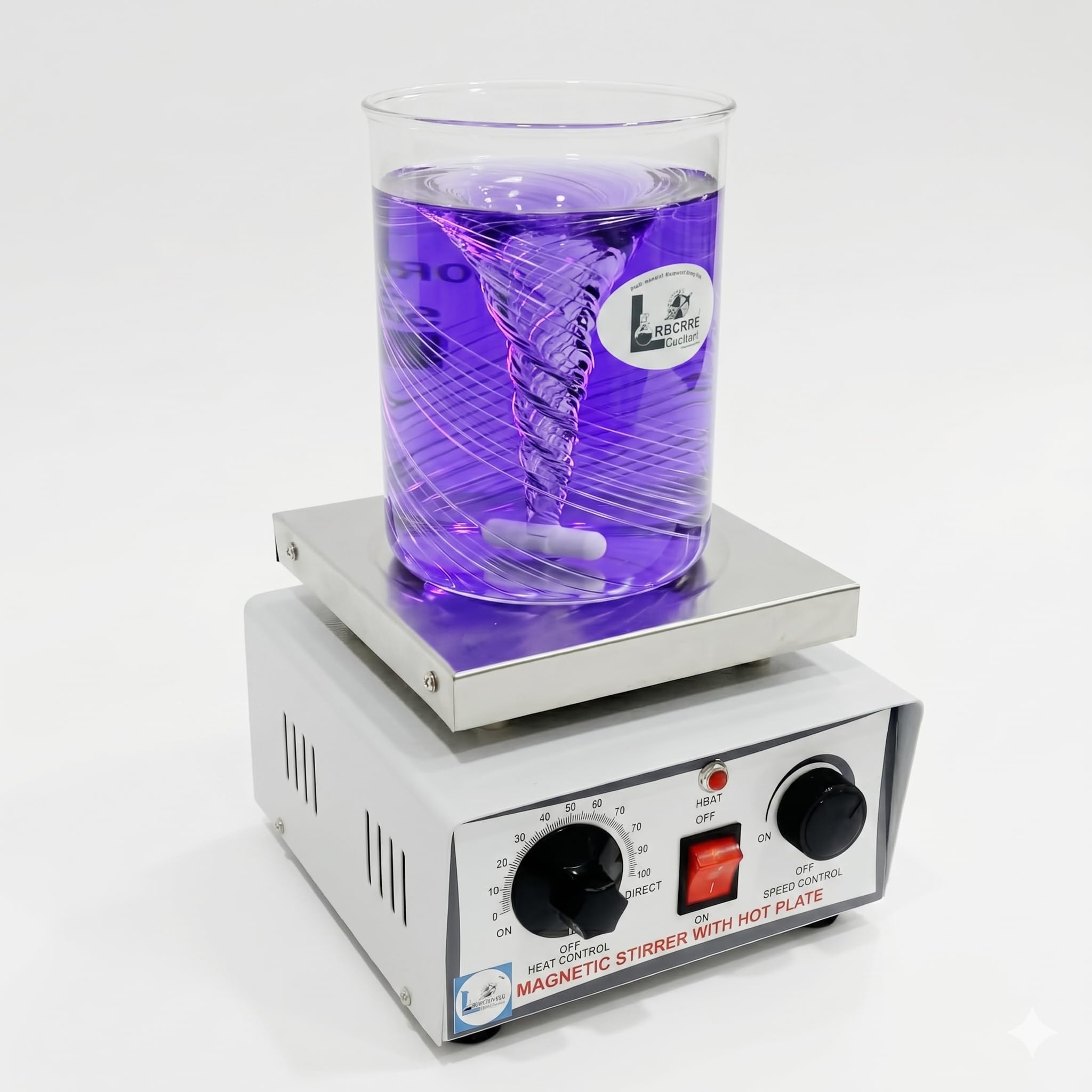 LABCARE Magnetic Stirrer With Hot Plate - 2 Liter | Full Stainless Steel Body With Power Speed Regulator | Durable Lab Heating Plate | Over Heat Protection - 220V-image-24