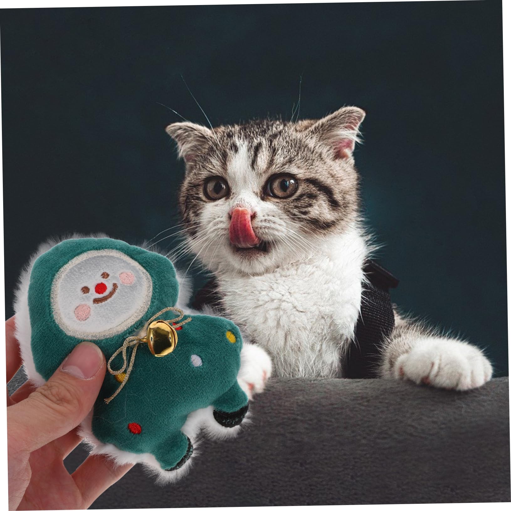 HANABASS 16pièces Jouets Peluche pour Chat Jouets à Mâcher Herbe à Chat pour Noël Interactifs Et Amusants pour Chaton