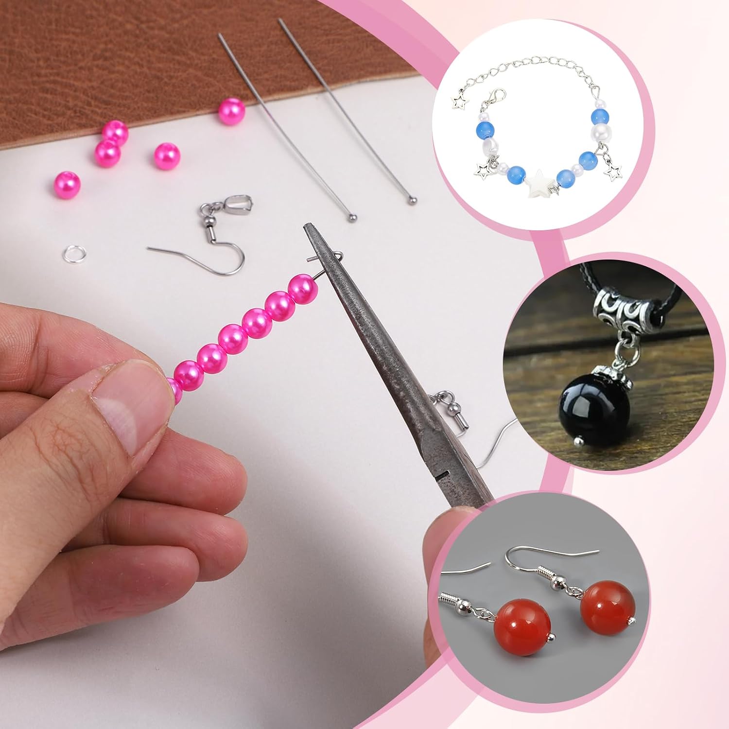 200pcs 50mm/1.97 Inch Stainless Steel Ball Head Pins Silver Jewelry Making Pins Bendable Headpin for Earring Pendant Bracelet Necklace Jewelry DIY Craft