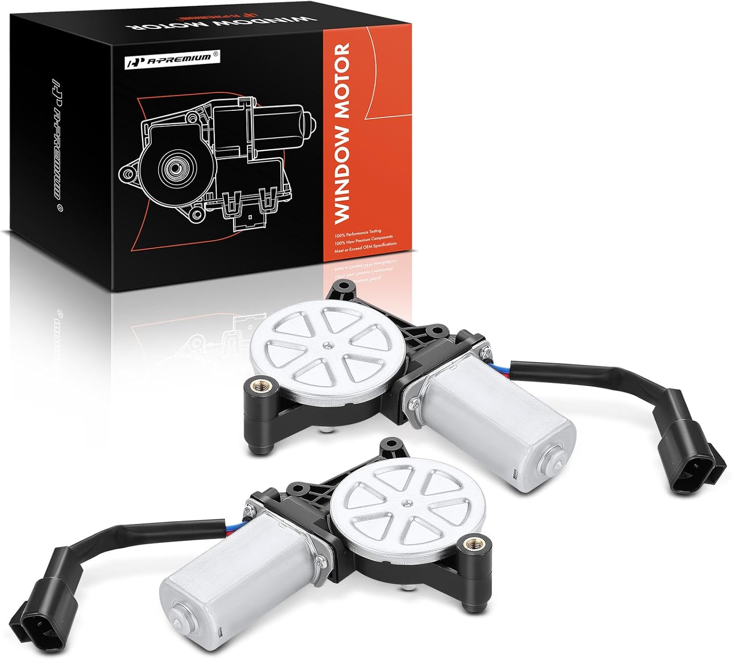 A-Premium Left and Right Window Lift Motors Compatible with Chevrolet Silverado, Suburban, Avalanche, Tahoe & GMC Sierra 1500 2500, Yukon & Cadillac Escalade ESV EXT & Pontiac Grand Prix, 2-PC Set