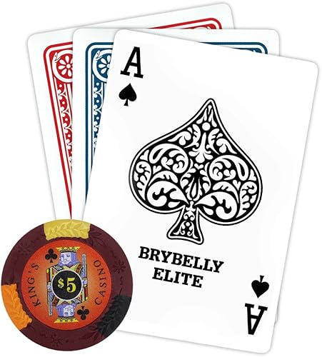 Miniatura 3 de Brybelly King's Casino Premium Poker Chip 0.49oz Heavy yweight Clay Composite - Paquete de 50