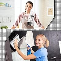 Vista 2 de Honoson 4 toallas de cocina de Navidad a cuadros de búfalo, toalla de mano de secado de poliéster, paño de té de limpieza para el hogar, decoración
