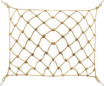 Large Bird Rope Net 20"x16" Parrot Swing Hammock & Climbing Ladder, Hanging Cage Perch with Chew Toys for Parakeets, Budgies, Macaws, Conures, Cockatoos, African Grey
