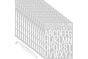 15 Sheets Alphabet Stickers White