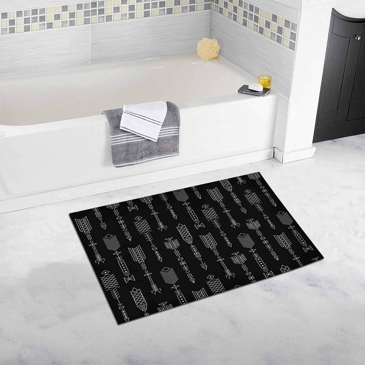 Stylized Arrows Bath Mat Soft Bathroom Rugs Non Slip Rubber Amazon Co Uk Kitchen Home