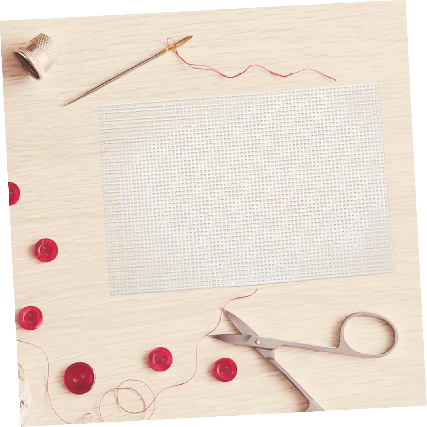 5pcs Plastic Mesh Needlework Fabric Sheets for Cross Embroidery and Crafts Plastic Canvas Blank for Handcrafts and Sewing Projects