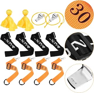 BESPORTBLE 1set Soccer Referee Gear Kit Chain Clips Flags Whistles and Marking Supplies for Youth and Training