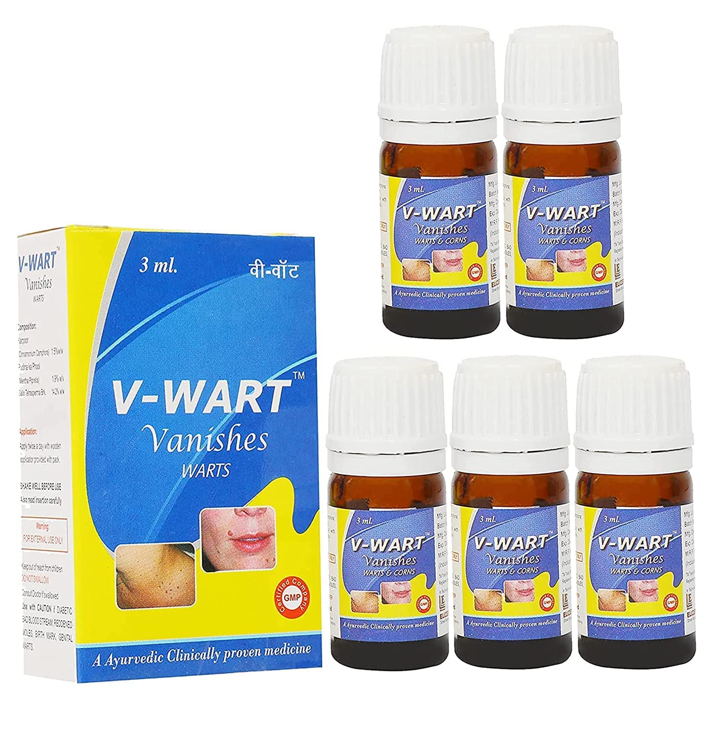 VWart Natural Wart Remover, Liquid Rapidly Eliminates Both Plantar and Common Warts Advanced