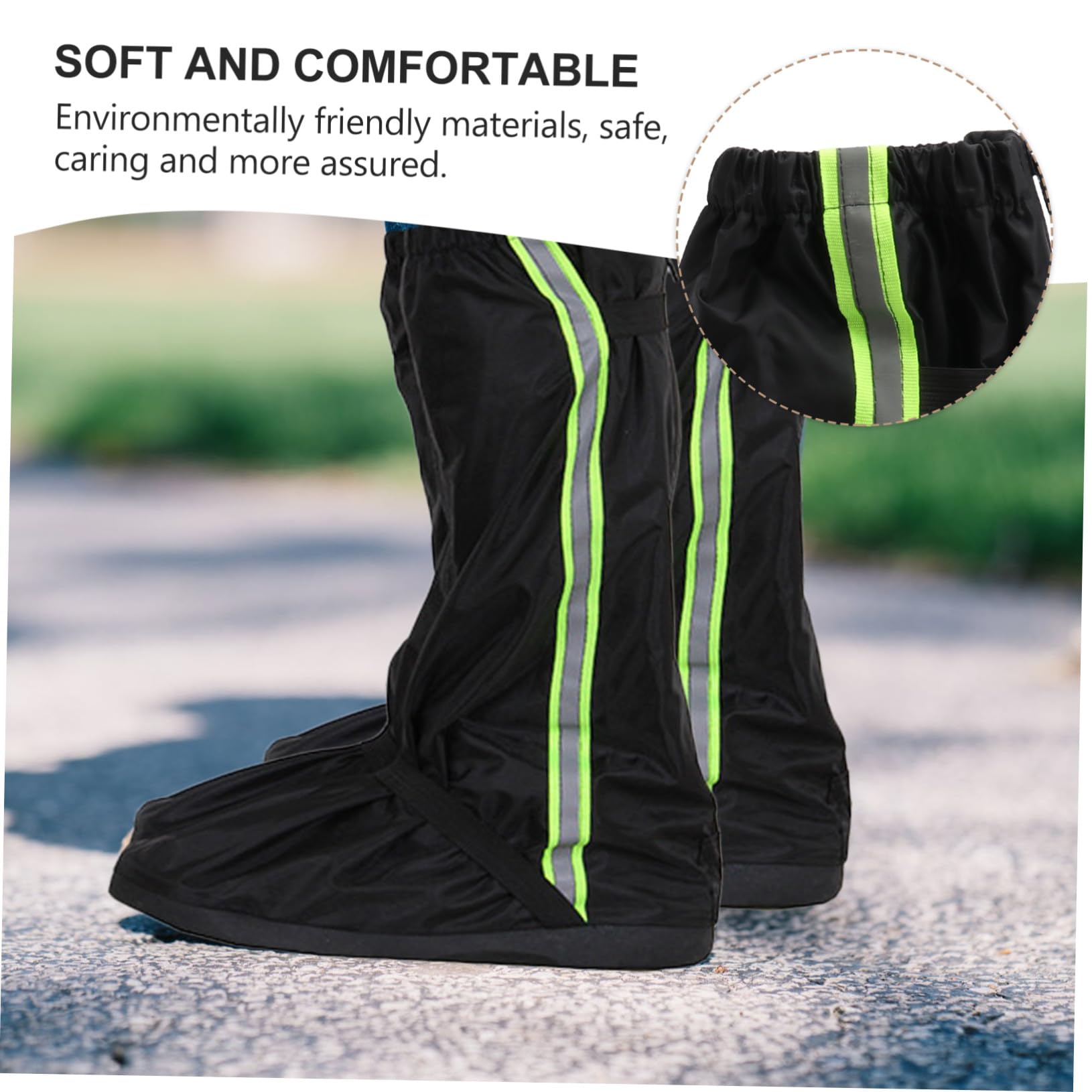 wasserdichte Oxford Schuhüberzieher Gamaschen für Outdoor Wandern Radfahren Verstellbar Reißfest Atmungsaktiv Unisex Beinschutz für Schnee Regen und Sand Leicht Kompakt XXL