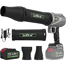 Cordless Leaf Blower and Snow Blower, 800,000 RPM High Power Handheld Blower with 4.0Ah Battery &amp; Charger, Variable Speed Lightweight 2-in-1 for Yard, Lawn, Patio, Deck Clearing, Gray