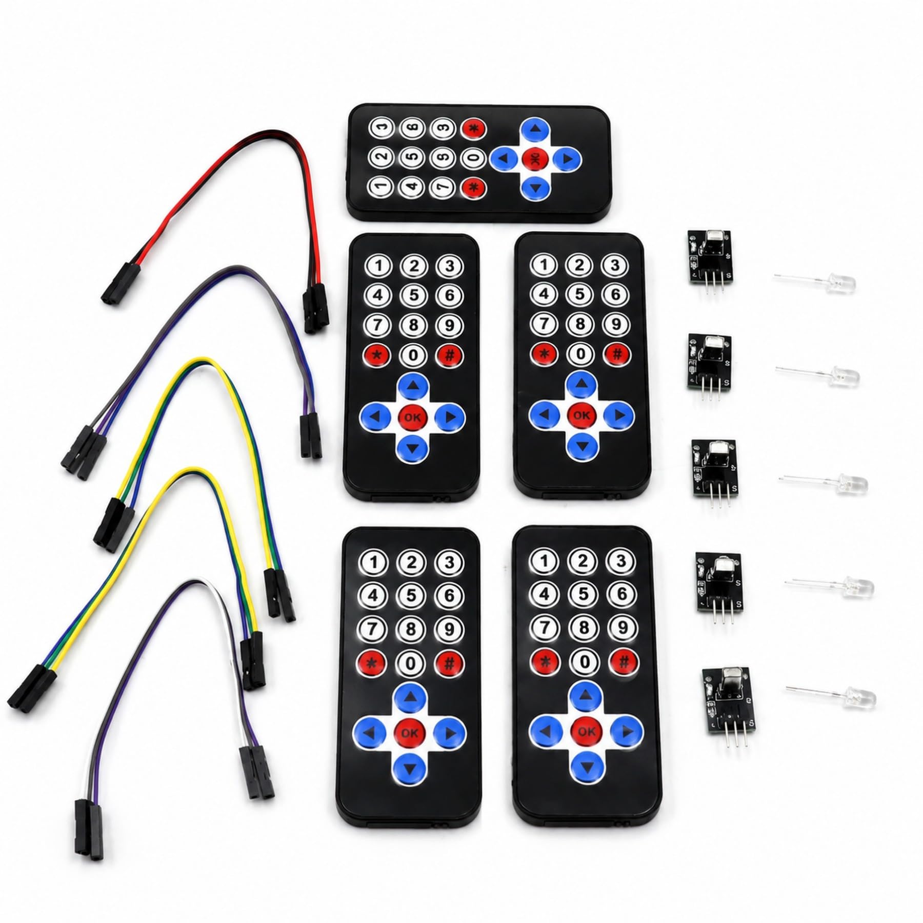 Zestaw 5 modułów bezprzewodowych czujników podczerwieni do zdalnego sterowania Arduino