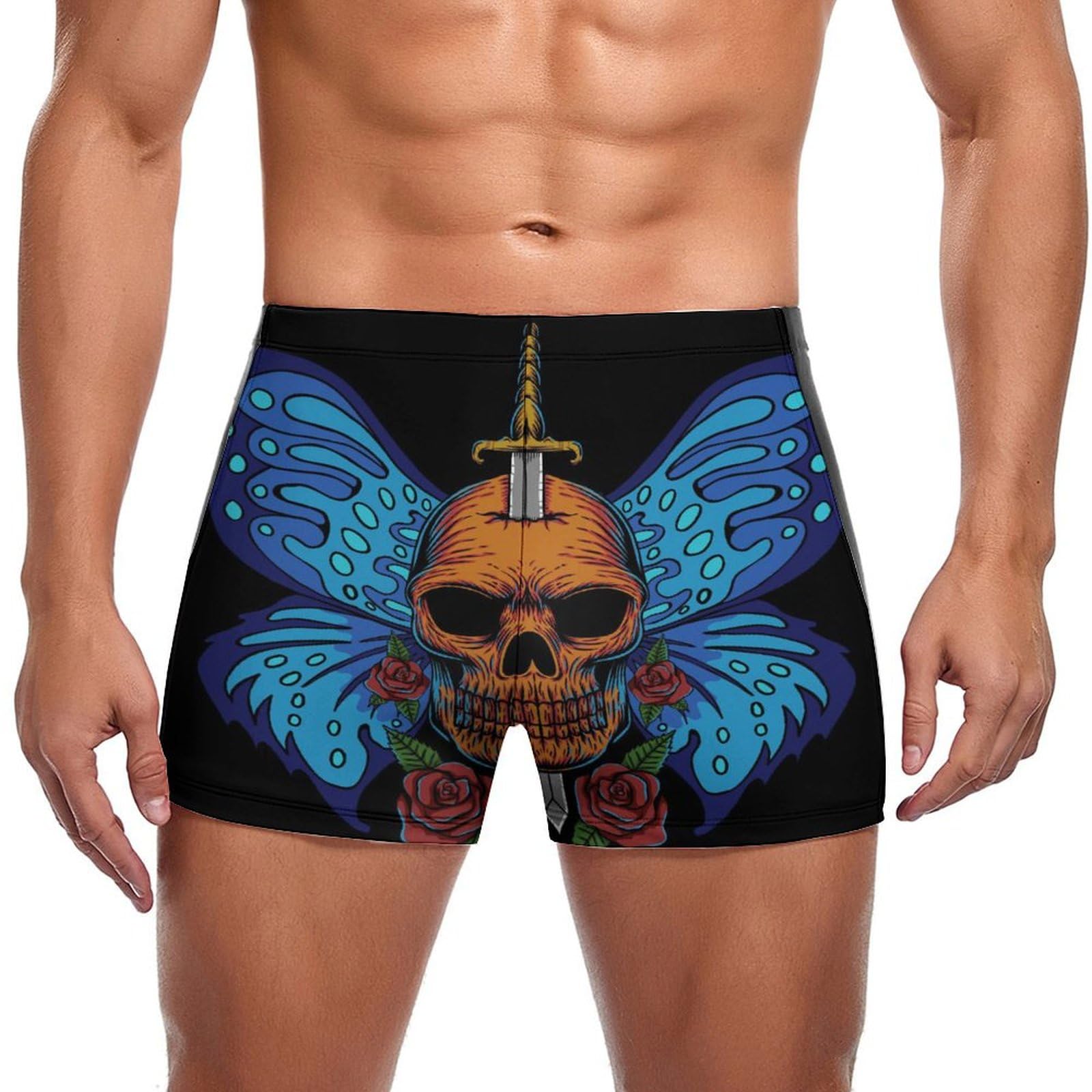 Slip de bain papillon crâne homme pour la natation - 7