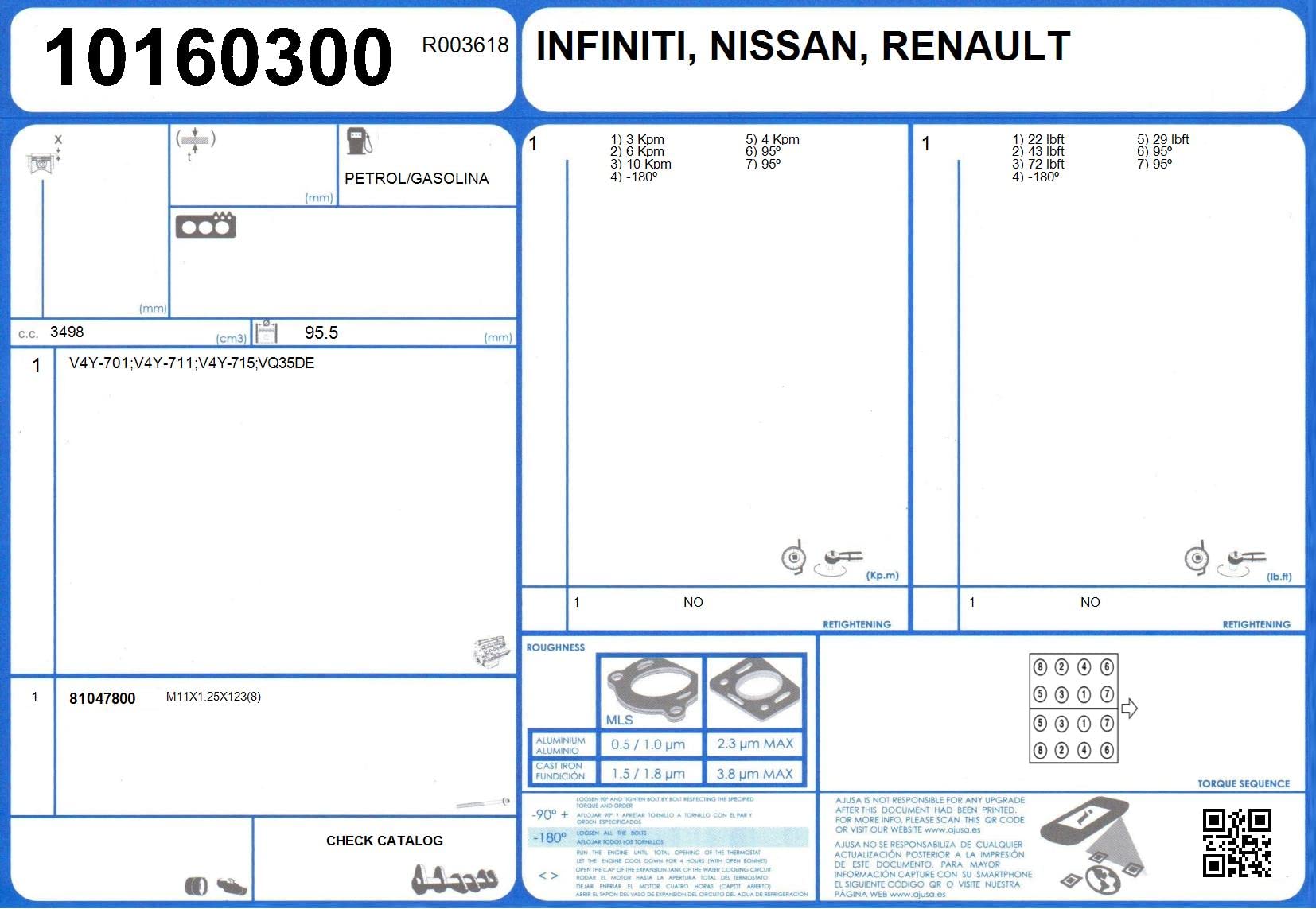 AJUSA 10159320 Guarnizione testata 1,55mm, MULTILAYER STEEL