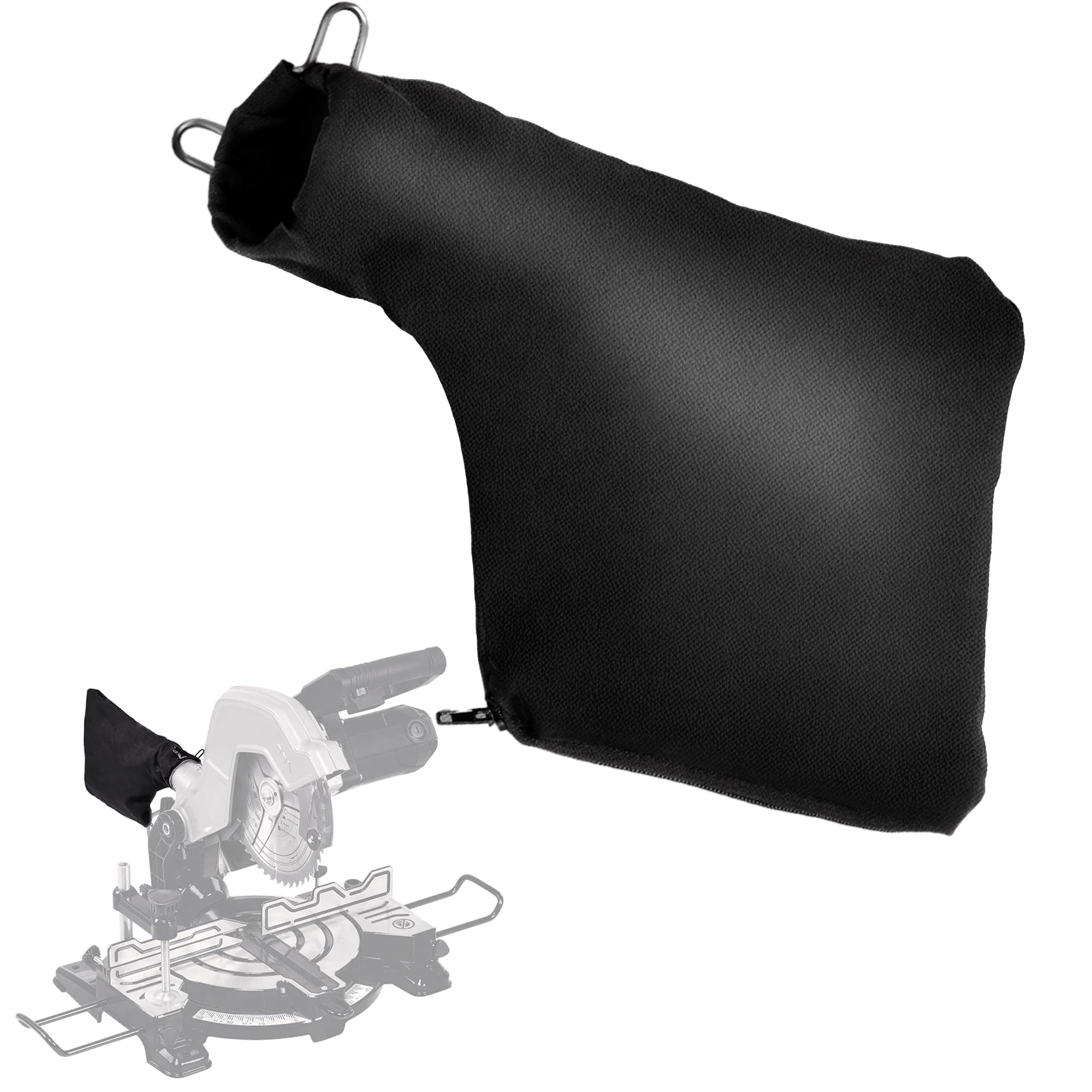 Dust Bag for Miter Saw 255 Model, Adjustable Bracket Size Dust Collector Bags with Zipper, for Diameter of 45mm-50mm