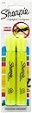 Sharpie 25162PP Accent Tank-Style Highlighter, Fluorescent Yellow, 2-Pack