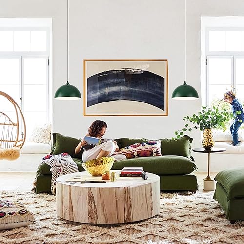 Miniatura 12 de Lámpara Colgante Industrial Electrochapada en Oro de 11.8 pulgadas, Paquete de 2, Lámparas Colgantes de Metal para Isla de Cocina, Lámpara Colgante