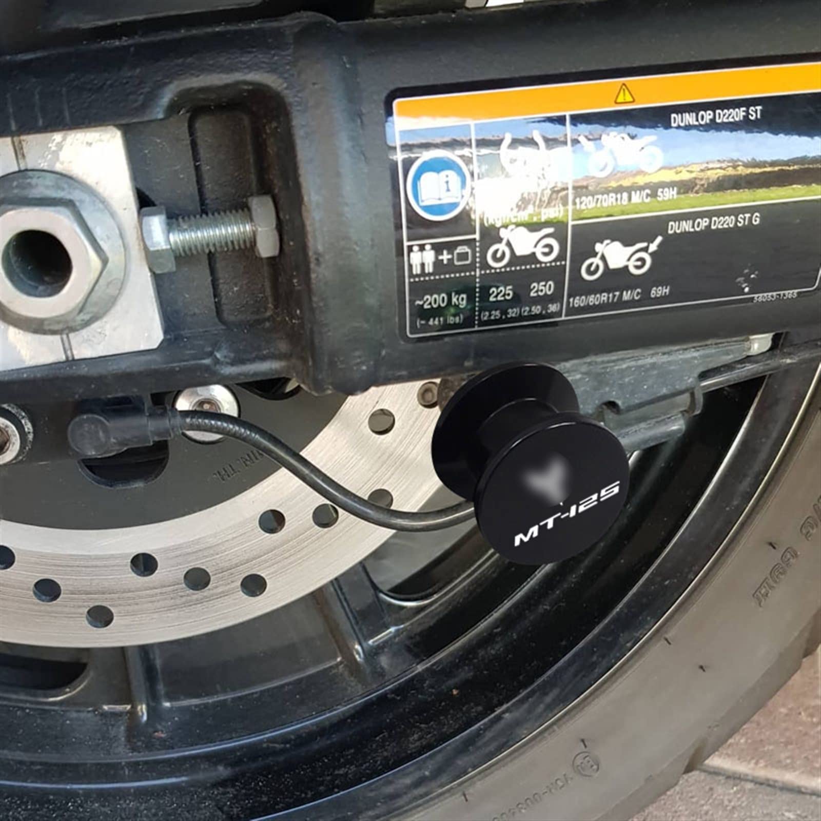 AFGIFT Motorrad Sturzpads Für Yamaha MT-125 2015-2022 - CNC Alu Slider