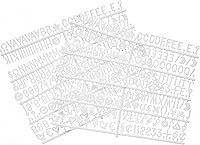 Vista 6 de Tablero de letras de fieltro con 460 letras, números y símbolos, tablero de mensajes intercambiable de 12 x 12 pulgadas con gancho de montaje en Gris