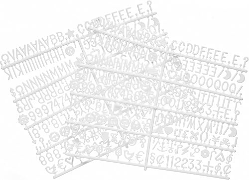 Miniatura 6 de Tablero de letras de fieltro con 460 letras, números y símbolos, tablero de mensajes intercambiable de 12 x 12 pulgadas con gancho de montaje en