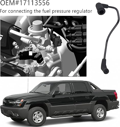 Miniatura 4 de Regulador de presión de combustible para automóvil, manguera de vacío compatible con Chevrolet Silverado GMC Sierra Buick para motor de 4.8L 5.3L