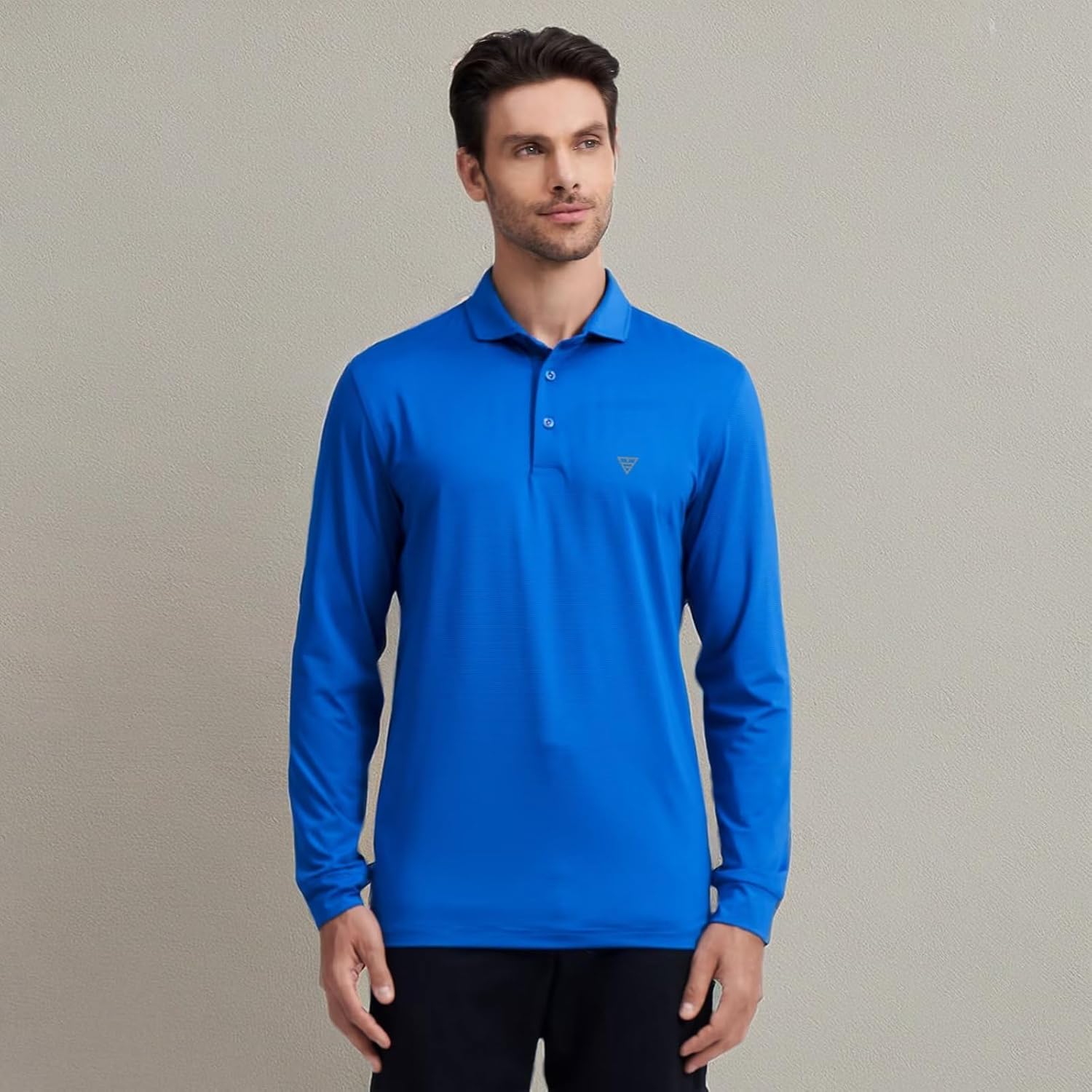 M MAELREG Short and Long Sleeve Polo Shirts for Men Dry Fit Performance Moisture Wicking Sport Pin Striped Mens Golf Shirts - Image 6