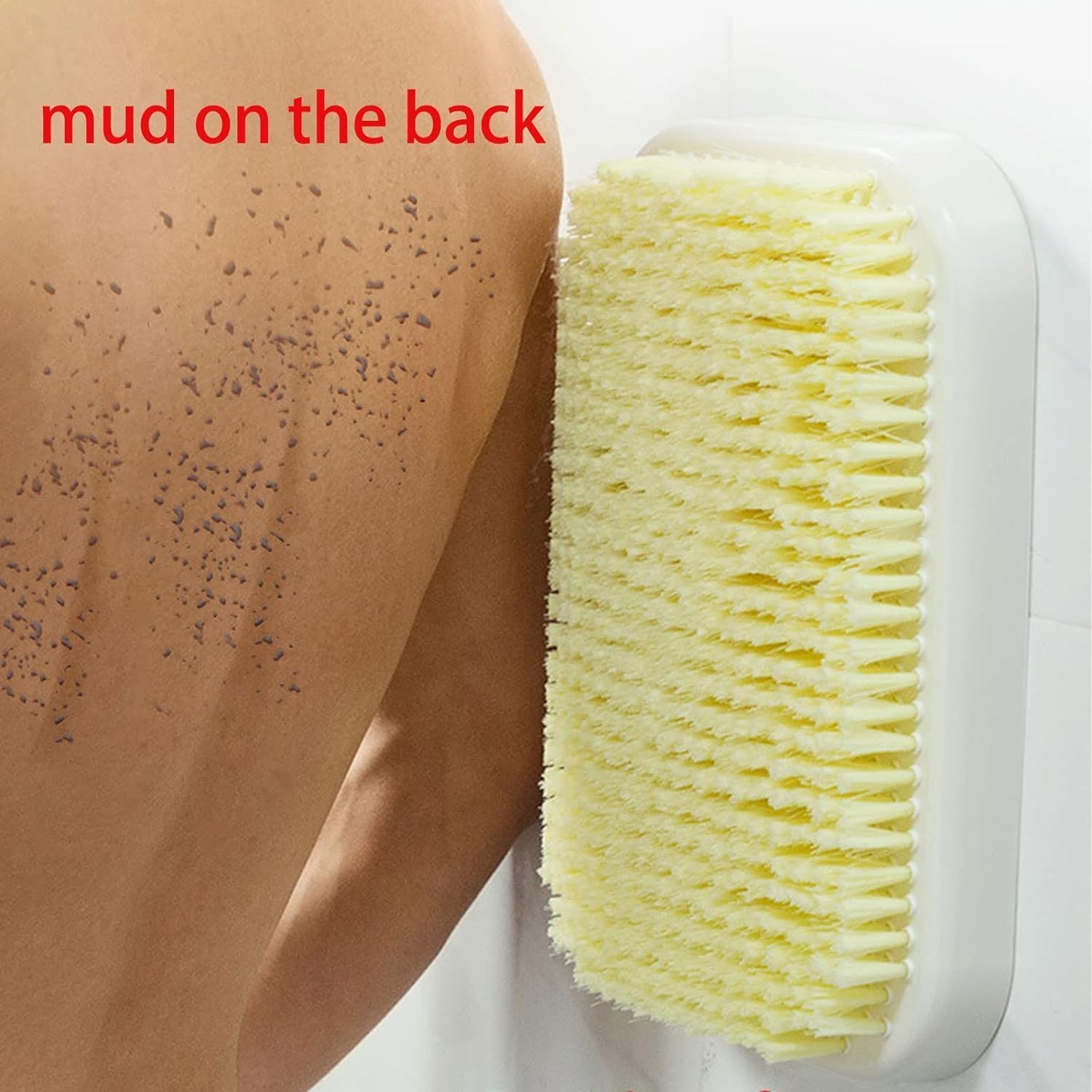 Depurador de espalda de pared, limpiador de espalda para ducha, cepillo de baño de barro para fregar la espalda colgada en la pared, exfoliante y mejora la salud de la piel, adecuado para hombres y