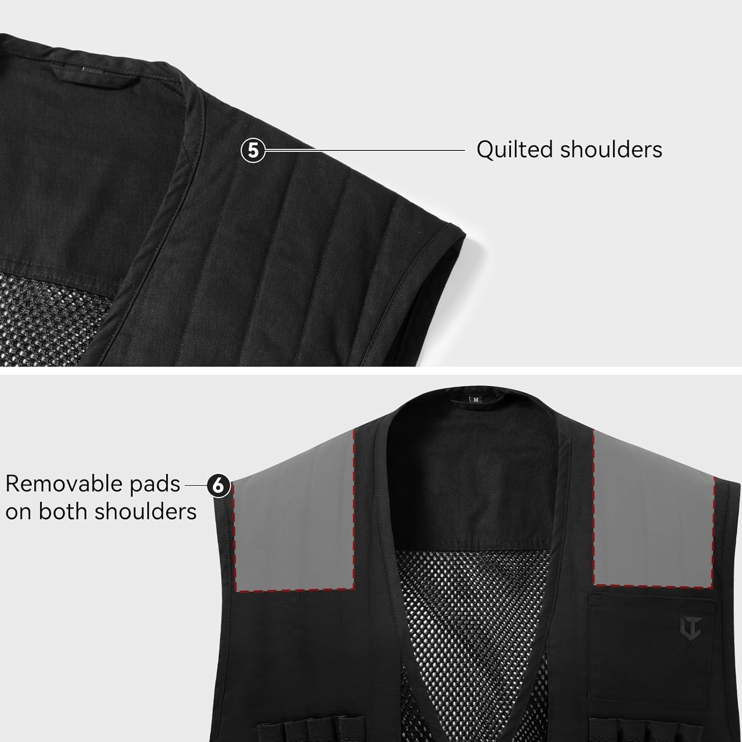 Unisex Tactical Shooting Range Vest Breathable with Movable Shoulder Pad for Skeet Trap Clay Shooting - Image 4