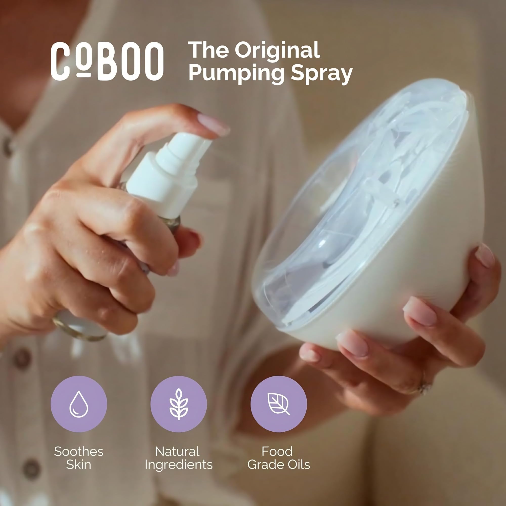 Amazon.com : CoBoo The Original Pumping Spray 2 Fl Oz | Organic Lubricant  for Breast Pumping | Pump Flange Spray for Breast Shields | Vegan & Lanolin  Free, Made in USA |